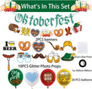 Oktoberfest Decorations | Oktoberfest Decorations Party | Oktoberfest Props Includes Photo Booth Props ,Banner Garland, Balloons