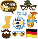 Konsait German Beer Photo Booth Pops (35Count) | Oktoberfest Photo Props Funny German Beer Festival Photo Booth with Sticks for Oktoberfest
