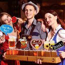 Zono Oktoberfest Centerpiece Sticks Decorations Photo Booth Props Stick Table Toppers German Beer Festival Kit with 30 Wooden Party Supplies