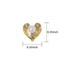 3D Golden Heart Nail Art Decals | Metal Charms Kits Love Metallic Art Stickers DIY Studs Decoration