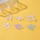 6 Grids 3D Cherry Blossom Nail Art Rhinestone Decoration Nail Charm Flatback Nails Accessories Tool For Women Girls DIY Nail