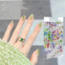 50 Pcs Candy Nail Aurora Cube Sugar Octagonal Diamond Shaped Crystal Ice Cube Nail Ornament 3D Flat Bottom Drill Resin Ice Transparent