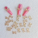 Nail Bows Nail Decals | 3D Resin Glitter Nail Art Bowknots | For DIY Nail Art Decorations Accessories For Women Girls Gifts