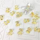 60 Pcs Nail Art Bear Accessories | Nail Decorations 3D Self-Adhesive Nail Decals