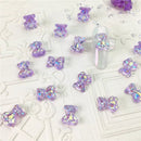 60 Pcs Nail Art Bear Accessories | Nail Decorations 3D Self-Adhesive Nail Decals