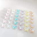 20 Pcs Aurora Butterfly Nail Charms | Multicolor Glitter Nail Gems 3D Double Layers Butterfly Rhinestones For Nails Jewelry Kawaii Nail