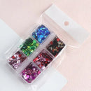 3D Heart Nail Glitter Sequins | Holographic Laser Heart Nail Art Stickers Decals Valentine's Day Glitter Flakes Shiny Blue Red Purple Green