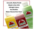 Apple Barrel Acrylic Craft Paint Set | Matte Finish | Set of 8 | 8 Fl Oz (Pack of 8), Colors Assorted