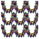 39.4Ft Christmas Mardi Gras Garland with 120 LED Lights Mardi Gras Decorations For Tree Mardi Tinsel Garland