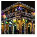39.4Ft Christmas Mardi Gras Garland with 120 LED Lights Mardi Gras Decorations For Tree Mardi Tinsel Garland