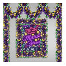 39.4Ft Christmas Mardi Gras Garland with 120 LED Lights Mardi Gras Decorations For Tree Mardi Tinsel Garland
