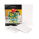 Watercolor Paper Foldable Canvas Pad | 100% Cotton Pulp | Folded Size 5x6.6 Inches | 10 Sheets | DIY Frame | 140 lb