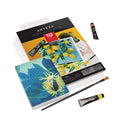 Watercolor Paper Foldable Canvas Pad | 100% Cotton Pulp | Folded Size 5x6.6 Inches | 10 Sheets | DIY Frame | 140 lb