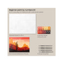 Paint by Number for Adults | 12x16 Inches | 21 Pieces | Coastal Paint by Numbers Kit with 1 Canvas Panel | Style Desert