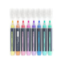 Pastel Oil-Based Markers | 8-Pack | 2.5 mm Line | Large Barrel | Quick-Drying Permanent Marker Pens with Bullet Nib