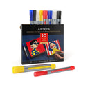 Oil-Based Paint Markers | 10-Pack | 5 Classic Colors | 2.5 and 1.3 mm Line | Large and Small Barrels