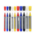 Oil-Based Paint Markers | 10-Pack | 5 Classic Colors | 2.5 and 1.3 mm Line | Large and Small Barrels