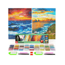 5D Diamond Painting Kit | 2-Pack | Beach Designs | Full-Drill Diamond Art for Adults | 12 x 16 Inches Canvases | Style Sunrise