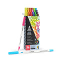 Watercolor Pens | 24 EverBlend H2O Double-Sided Calligraphy Pens | Bright and Neon Tones