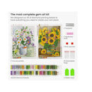 5D Diamond Painting Kit | 2 Pack | Style Daisies & Sunflowers | Full-Drill Diamond Art for Adults | 12 x 16 Inches Canvases