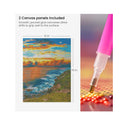 5D Diamond Painting Kit | 2-Pack | Beach Designs | Full-Drill Diamond Art for Adults | 12 x 16 Inches Canvases | Style Sunrise