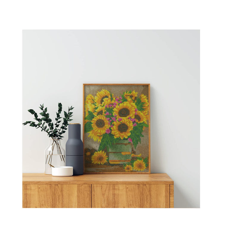 5D Diamond Painting Kit | 2 Pack | Style Daisies & Sunflowers | Full-Drill Diamond Art for Adults | 12 x 16 Inches Canvases