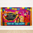 Day of The Dead Backdrop Banner | 6 x 3.6 ft The Dead Party Supplies Skull Photo Booth Background for Halloween- Party Decorations