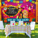Day of The Dead Backdrop Banner | 6 x 3.6 ft The Dead Party Supplies Skull Photo Booth Background for Halloween- Party Decorations