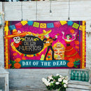 Day of The Dead Backdrop Banner | 6 x 3.6 ft The Dead Party Supplies Skull Photo Booth Background for Halloween- Party Decorations