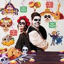 36 Pcs Dia De Los Muertos Decorations Hanging Swirls | NO-DIY Day Of The Dead Decorations Sugar Skull Decorations Hanging Decorations