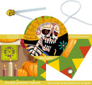 Allenjoy Mexican Day of the Dead Porch Signs Hanging Wall Door Banner Skeleton Guitar Decorations Polyester | 11.8x70.9 Inch 2PCS