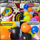172pcs Day of the Dead Balloon Arch Garland Kit | Dia De Los Muertos Decor Colorful Balloons with Sugar Skull Cone Foil Balloons