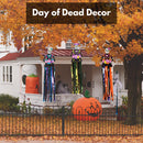 4E's Novelty 3 Pack Day of The Dead Hanging Decorations | 36" Dia de Los Muertos Decor Banner (3ft Tall) for Party Decorations Home Supplies