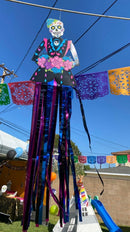 4E's Novelty 3 Pack Day of The Dead Hanging Decorations | 36" Dia de Los Muertos Decor Banner (3ft Tall) for Party Decorations Home Supplies