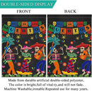 Allenjoy Day of the Dead Garden Flag for Outside Vertical Mexican Fiesta Dia DE Los Muertos Banner House Lawn Banners Yard  12x18"