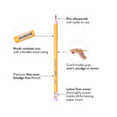 School Pencils HB 2 | Pack of 96 | Wood-Cased Graphite Pencils in Bulk | Pre-Sharpened | with Erasers