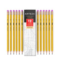 2 HB Wood Cased Graphite School Pencils | Pack of 12 | Bulk | Pre-Sharpened