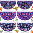 6 Pieces Halloween Bunting Flag Day of The Dead Bunting Flag Pleated Fan Flag 1.5 x 3 Feet Flag Bunting for Porch Yard Hanging Bunting