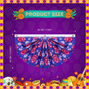 6 Pieces Halloween Bunting Flag Day of The Dead Bunting Flag Pleated Fan Flag 1.5 x 3 Feet Flag Bunting for Porch Yard Hanging Bunting