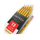 2 HB Wood Cased Graphite School Pencils | Pack of 12 | Bulk | Pre-Sharpened