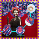 6 Pieces Halloween Bunting Flag Day of The Dead Bunting Flag Pleated Fan Flag 1.5 x 3 Feet Flag Bunting for Porch Yard Hanging Bunting