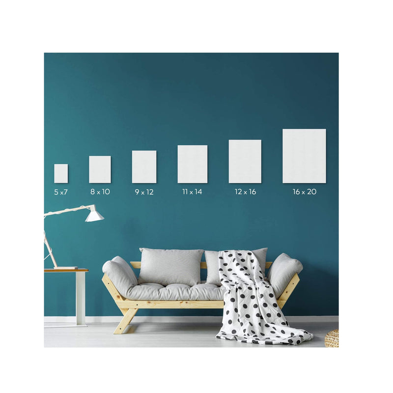 Canvas Boards for Painting | Pack of 14 | 16 x 20 Inches | Blank White Canvas Panels | 100% Cotton | 8 oz Gesso-Primed