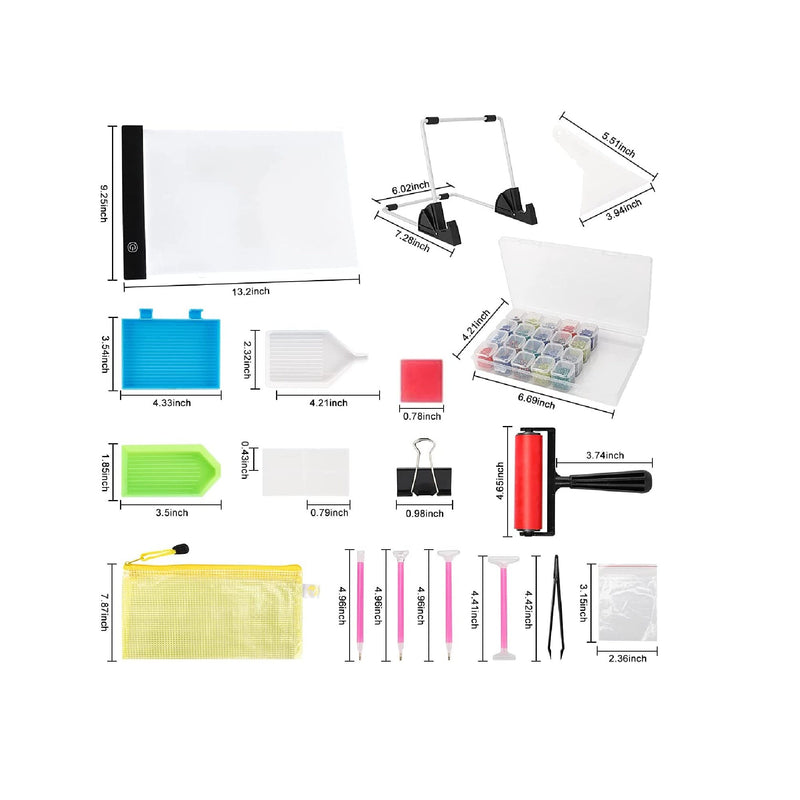 Diamond Painting A4 LED Light Pad Kit | DIY Dimmable Light Brightness Board | LED Artcraft Tracing Light Table | Reusable A4