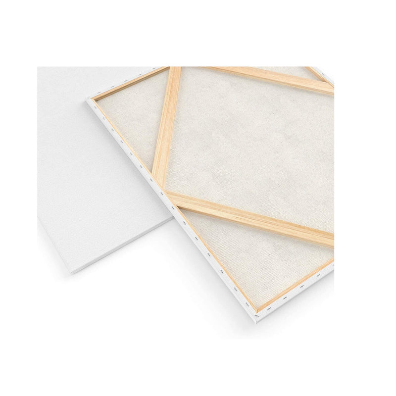 Stretched Canvas | Pack of 6 | 24 x 30 Inches | Blank White Canvases | 100% Cotton | 8 oz Gesso-Primed