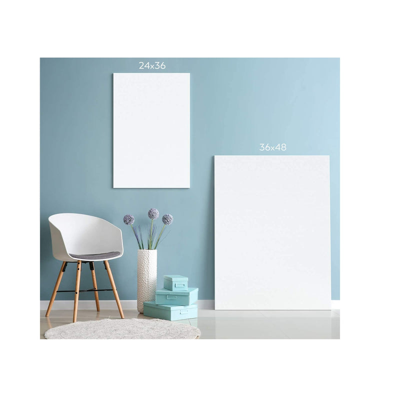 Stretched Canvas | Pack of 6 | 24 x 30 Inches | Blank White Canvases | 100% Cotton | 8 oz Gesso-Primed