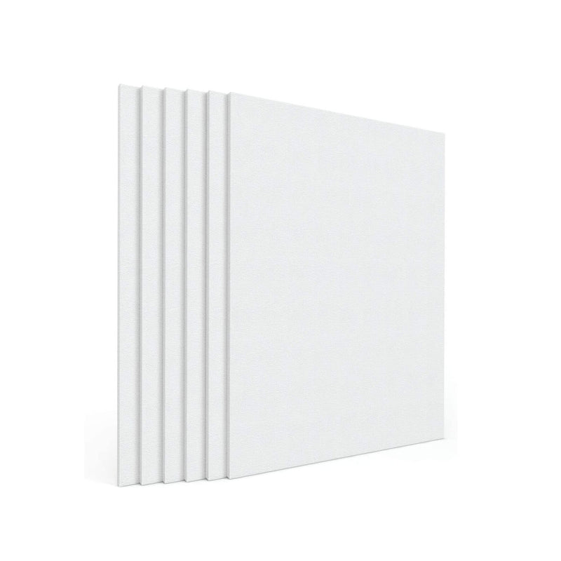 Stretched Canvas | Pack of 6 | 24 x 30 Inches | Blank White Canvases | 100% Cotton | 8 oz Gesso-Primed