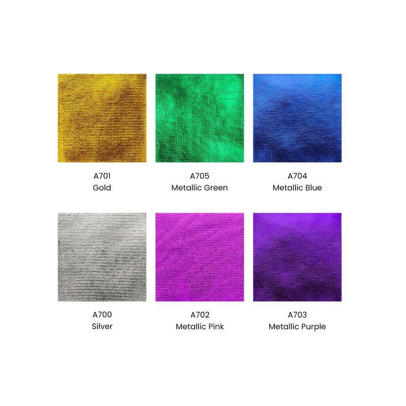 Metallic Felt Fabric Sheets | Set of 30 | 8.3 x 11.8 inches | 6 Colors