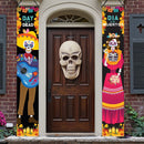 Day of The Dead Decorations Dia de Los Muertos Banner Mexican Party Decorations Porch Sign Day The Dead Banner Hanging Flag Party Decoration