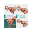 96 PCS Rotary Cutter Kit,45mm Fabric Cutter Set with 5 Blades | Cutting Mat | Patchwork Ruler | Carving Knife