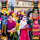 Day of The Dead Decorations Dia de Los Muertos Banner Mexican Party Decorations Porch Sign Day The Dead Banner Hanging Flag Party Decoration
